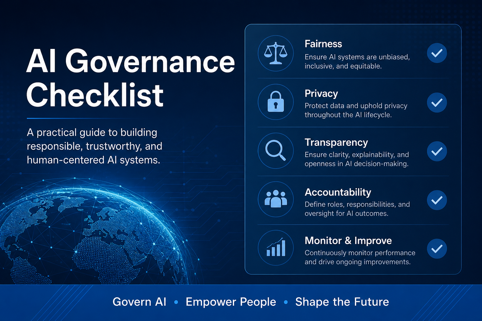 Practical AI governance checklist
