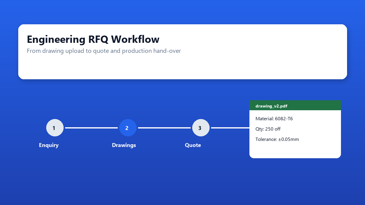 Engineering RFQ workflow from enquiry to production
